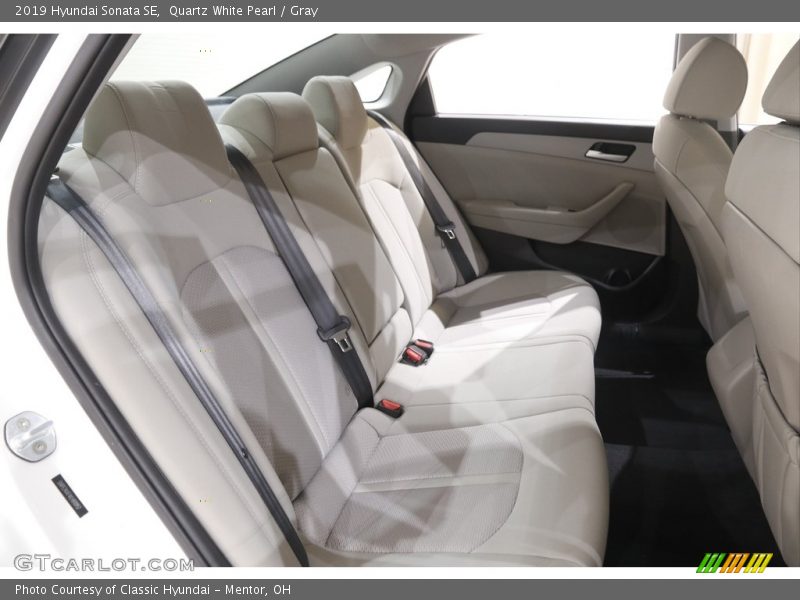 Quartz White Pearl / Gray 2019 Hyundai Sonata SE