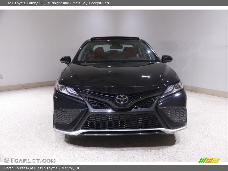 Midnight Black Metallic / Cockpit Red 2023 Toyota Camry XSE