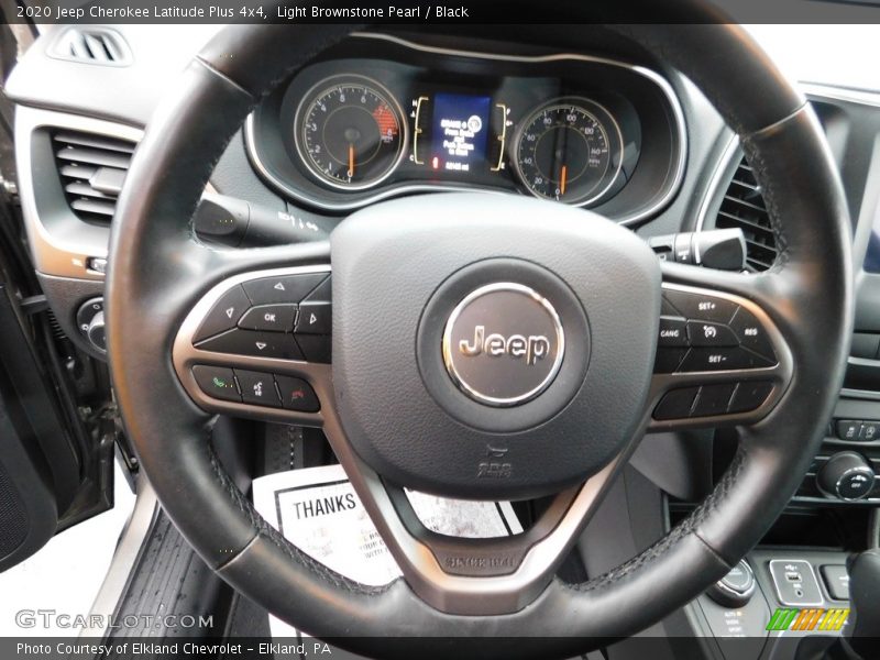 Light Brownstone Pearl / Black 2020 Jeep Cherokee Latitude Plus 4x4