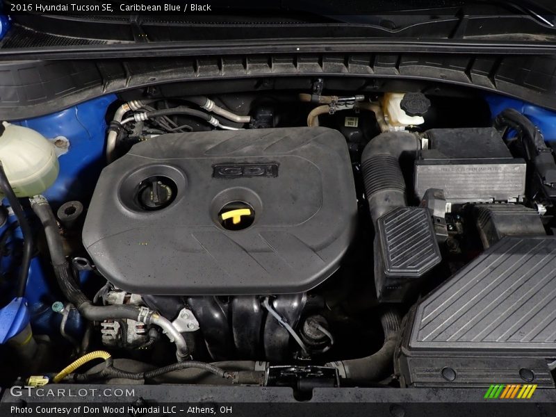 Caribbean Blue / Black 2016 Hyundai Tucson SE