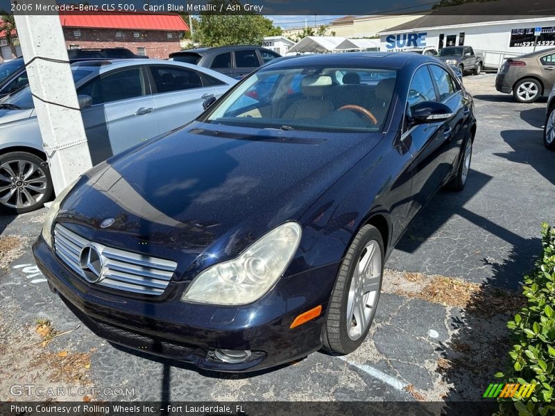 Capri Blue Metallic / Ash Grey 2006 Mercedes-Benz CLS 500