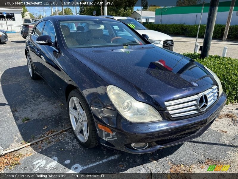 Capri Blue Metallic / Ash Grey 2006 Mercedes-Benz CLS 500