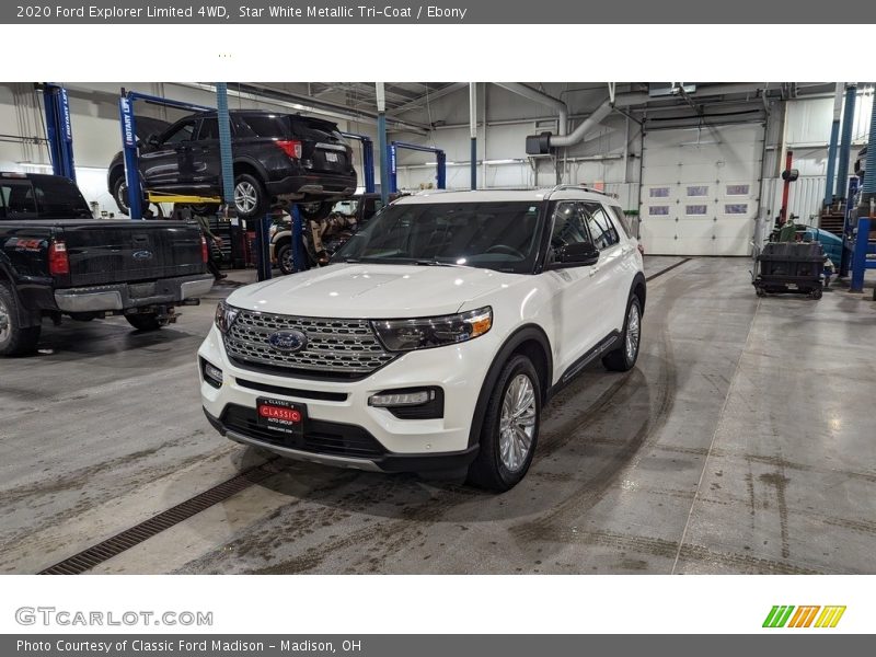 Star White Metallic Tri-Coat / Ebony 2020 Ford Explorer Limited 4WD