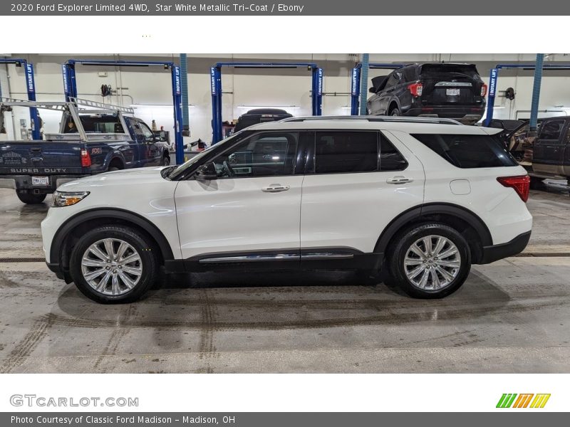 Star White Metallic Tri-Coat / Ebony 2020 Ford Explorer Limited 4WD