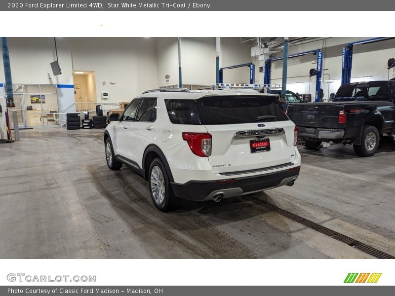 Star White Metallic Tri-Coat / Ebony 2020 Ford Explorer Limited 4WD