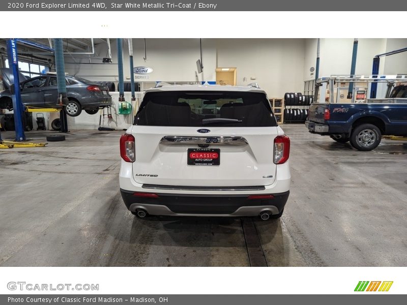 Star White Metallic Tri-Coat / Ebony 2020 Ford Explorer Limited 4WD