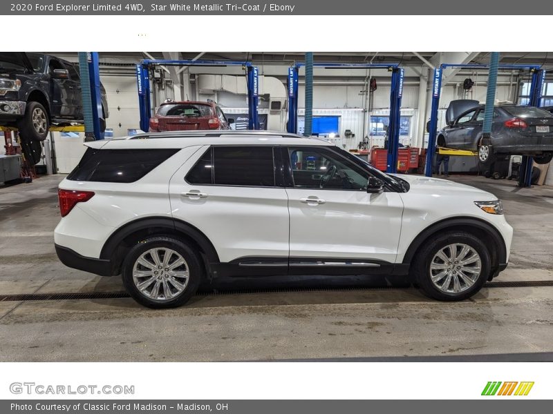 Star White Metallic Tri-Coat / Ebony 2020 Ford Explorer Limited 4WD