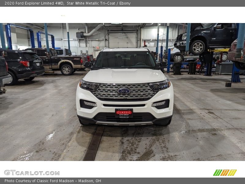 Star White Metallic Tri-Coat / Ebony 2020 Ford Explorer Limited 4WD