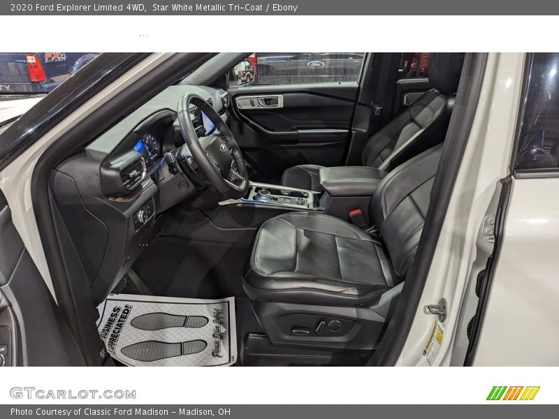 Star White Metallic Tri-Coat / Ebony 2020 Ford Explorer Limited 4WD