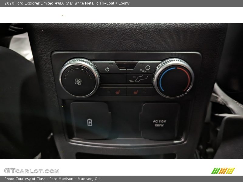 Star White Metallic Tri-Coat / Ebony 2020 Ford Explorer Limited 4WD