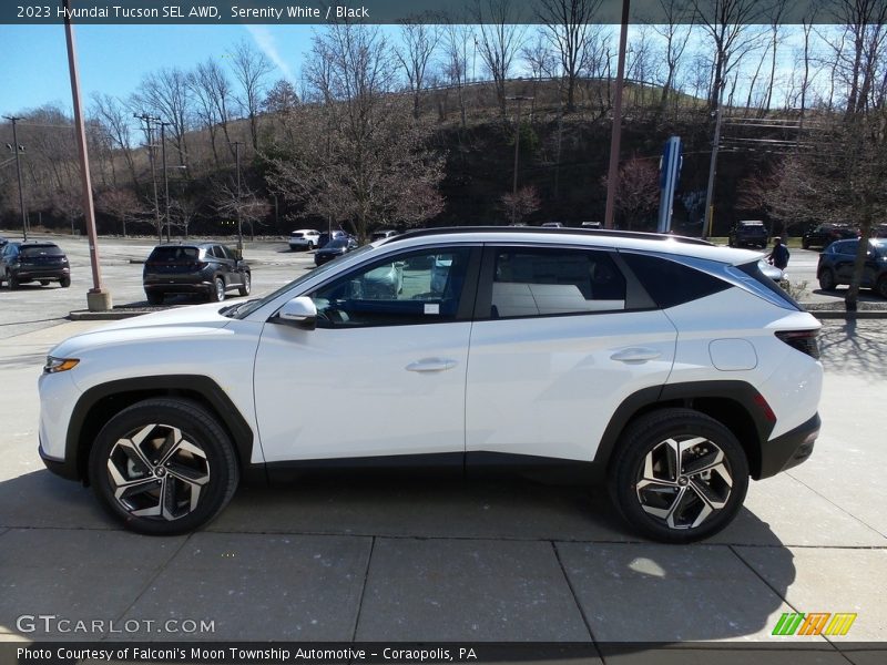 Serenity White / Black 2023 Hyundai Tucson SEL AWD