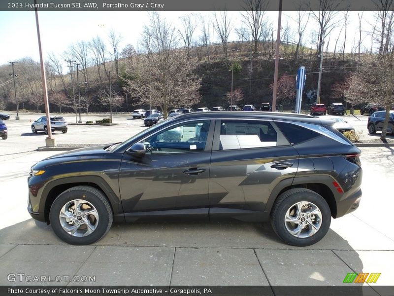 Portofino Gray / Gray 2023 Hyundai Tucson SEL AWD