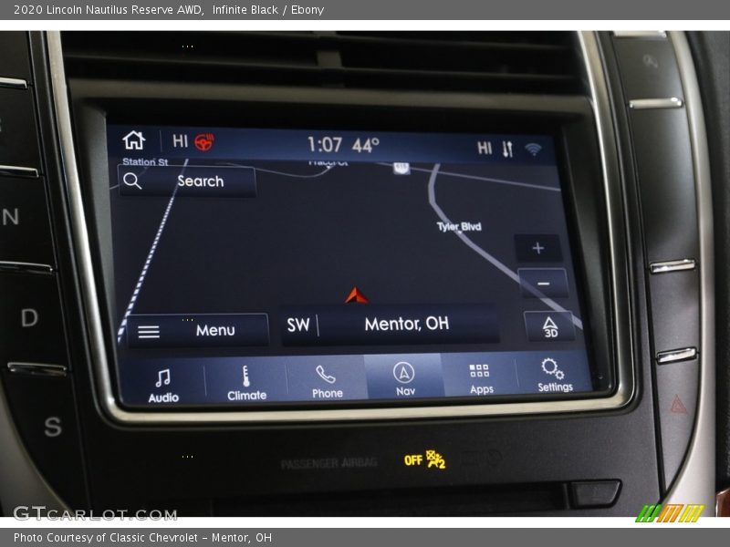 Navigation of 2020 Nautilus Reserve AWD