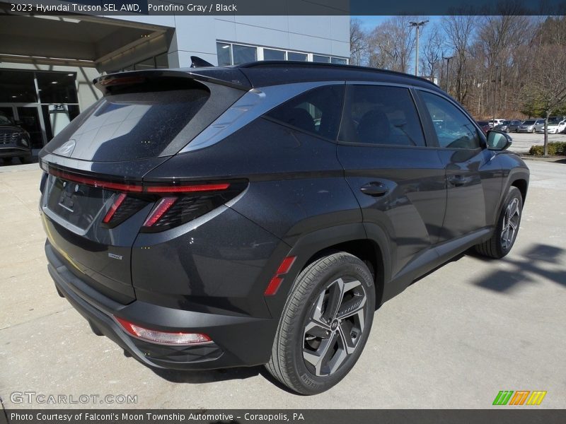 Portofino Gray / Black 2023 Hyundai Tucson SEL AWD