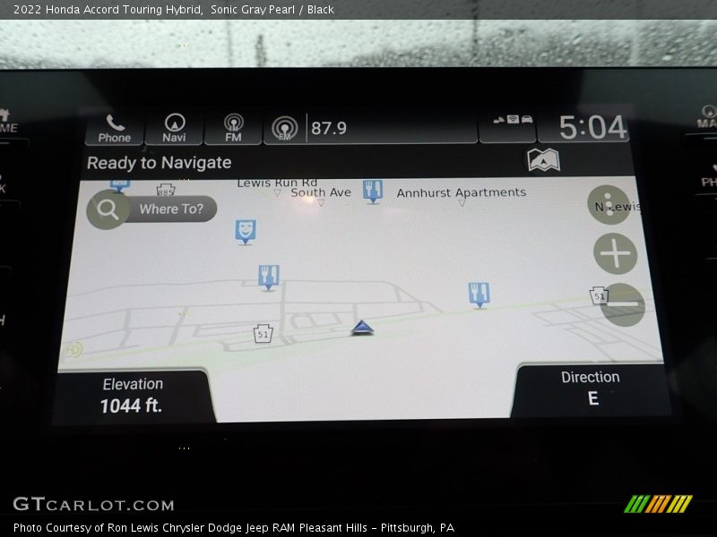 Sonic Gray Pearl / Black 2022 Honda Accord Touring Hybrid