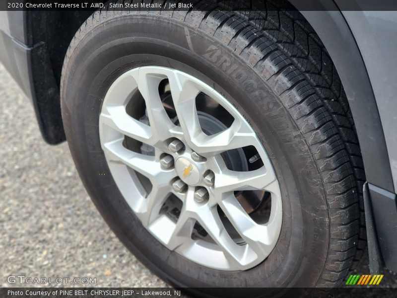 Satin Steel Metallic / Jet Black 2020 Chevrolet Traverse LT AWD