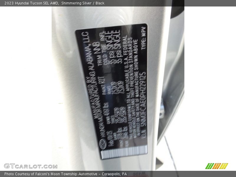 Shimmering Silver / Black 2023 Hyundai Tucson SEL AWD