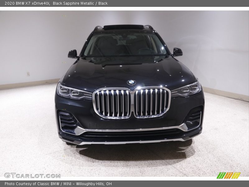 Black Sapphire Metallic / Black 2020 BMW X7 xDrive40i