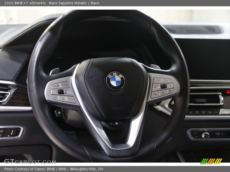 Black Sapphire Metallic / Black 2020 BMW X7 xDrive40i