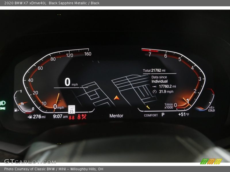 Black Sapphire Metallic / Black 2020 BMW X7 xDrive40i