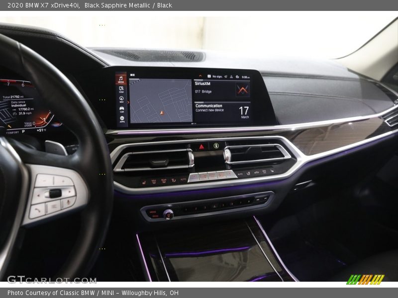 Black Sapphire Metallic / Black 2020 BMW X7 xDrive40i