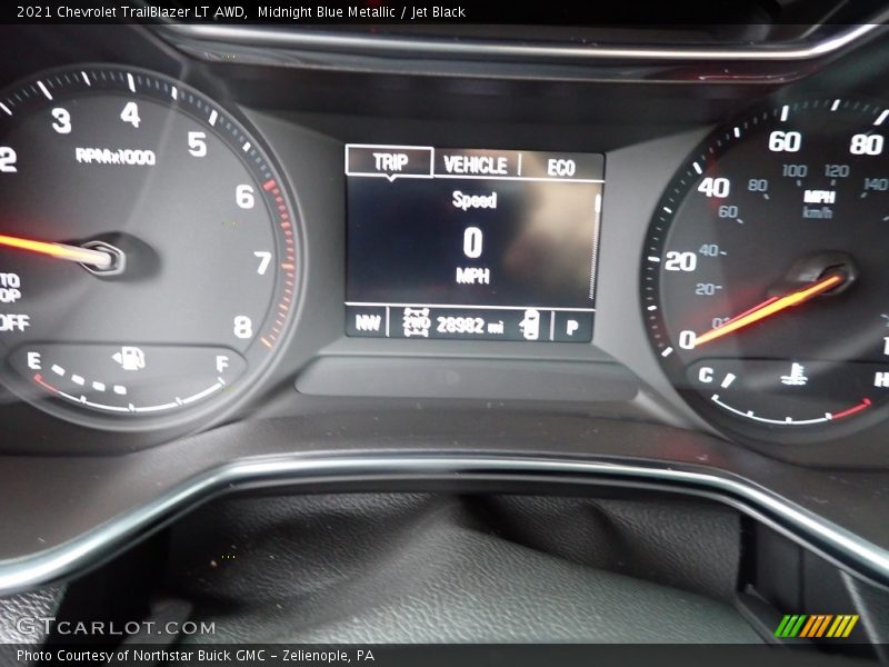 Midnight Blue Metallic / Jet Black 2021 Chevrolet TrailBlazer LT AWD