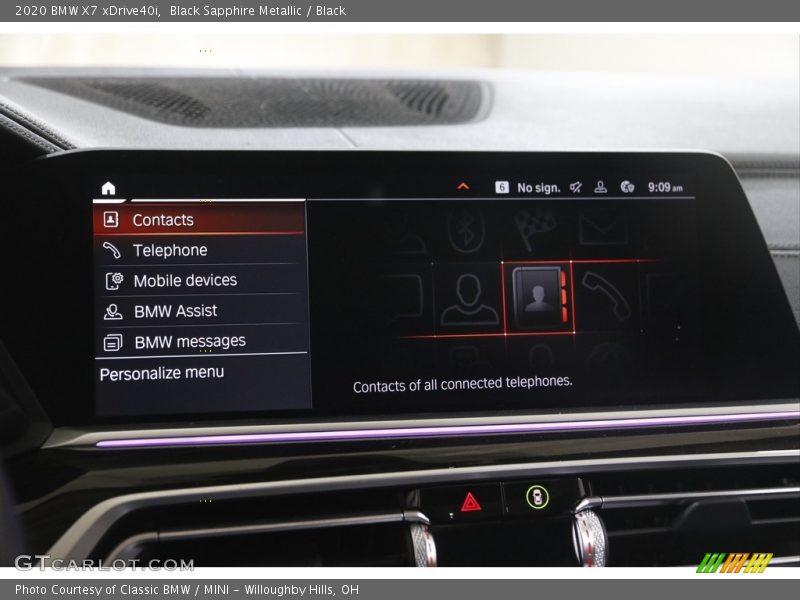 Black Sapphire Metallic / Black 2020 BMW X7 xDrive40i