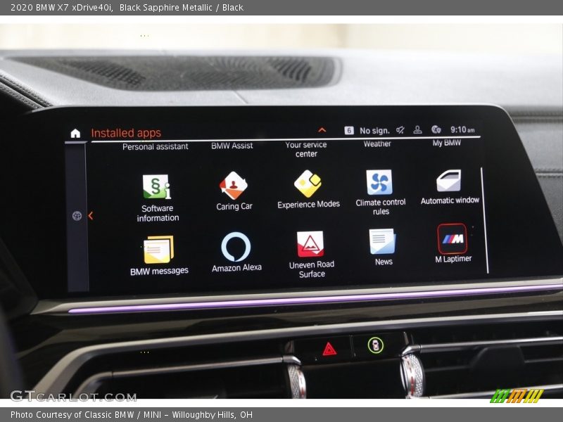 Black Sapphire Metallic / Black 2020 BMW X7 xDrive40i