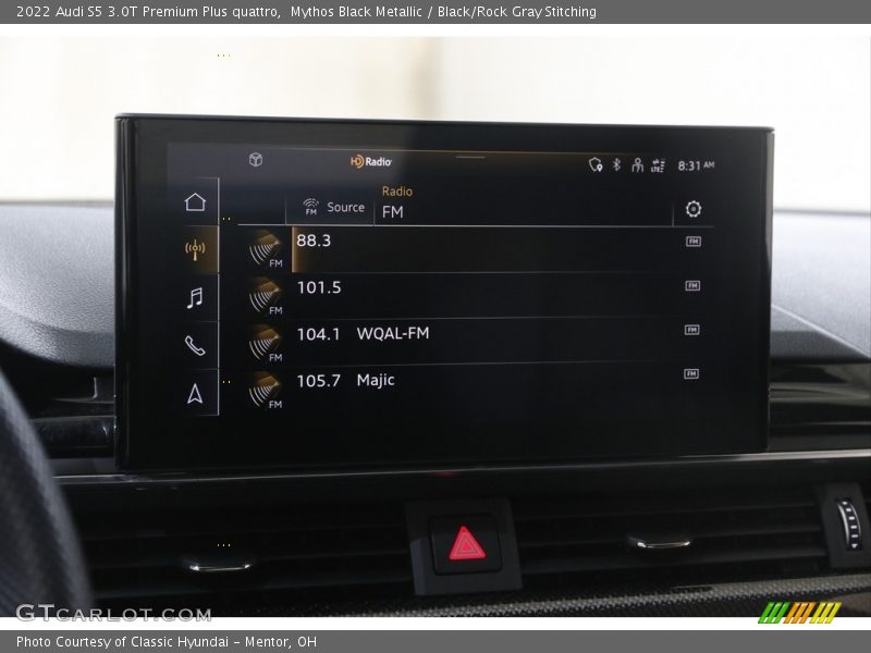 Mythos Black Metallic / Black/Rock Gray Stitching 2022 Audi S5 3.0T Premium Plus quattro