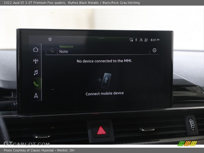Mythos Black Metallic / Black/Rock Gray Stitching 2022 Audi S5 3.0T Premium Plus quattro