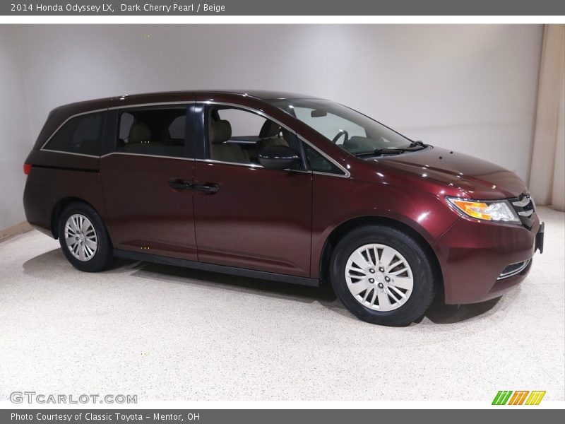 Dark Cherry Pearl / Beige 2014 Honda Odyssey LX