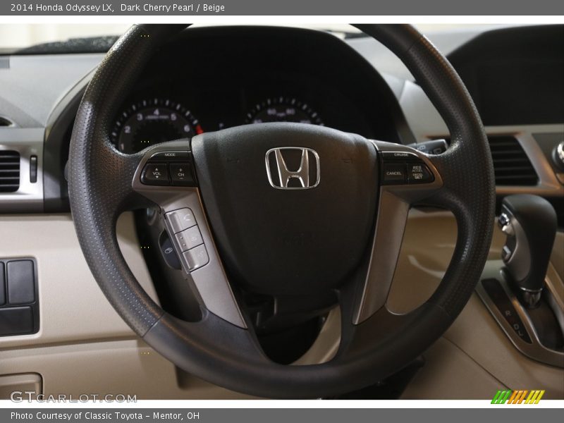 Dark Cherry Pearl / Beige 2014 Honda Odyssey LX