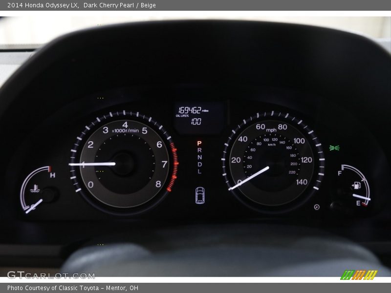 Dark Cherry Pearl / Beige 2014 Honda Odyssey LX