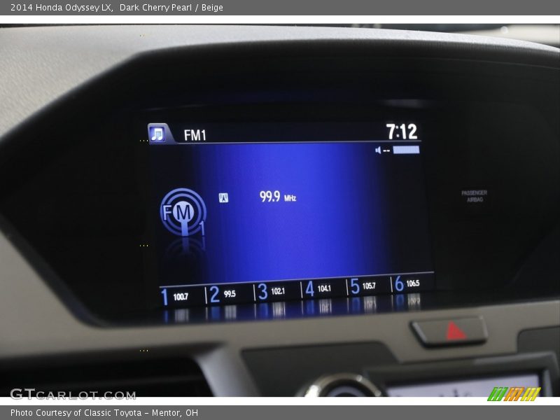 Dark Cherry Pearl / Beige 2014 Honda Odyssey LX