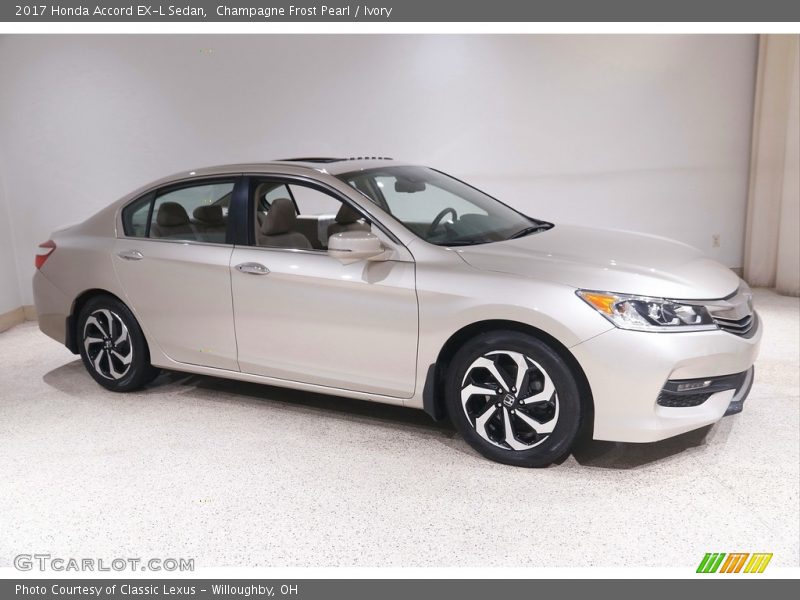 Champagne Frost Pearl / Ivory 2017 Honda Accord EX-L Sedan