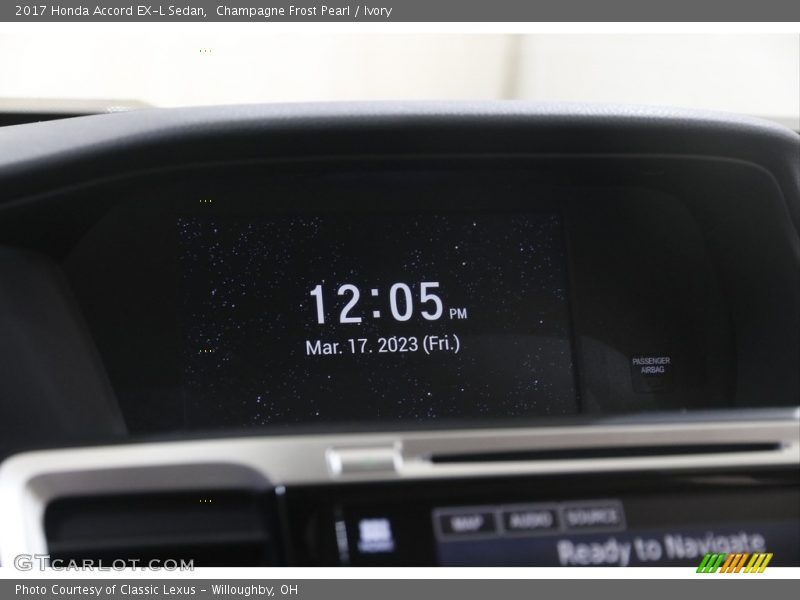 Champagne Frost Pearl / Ivory 2017 Honda Accord EX-L Sedan