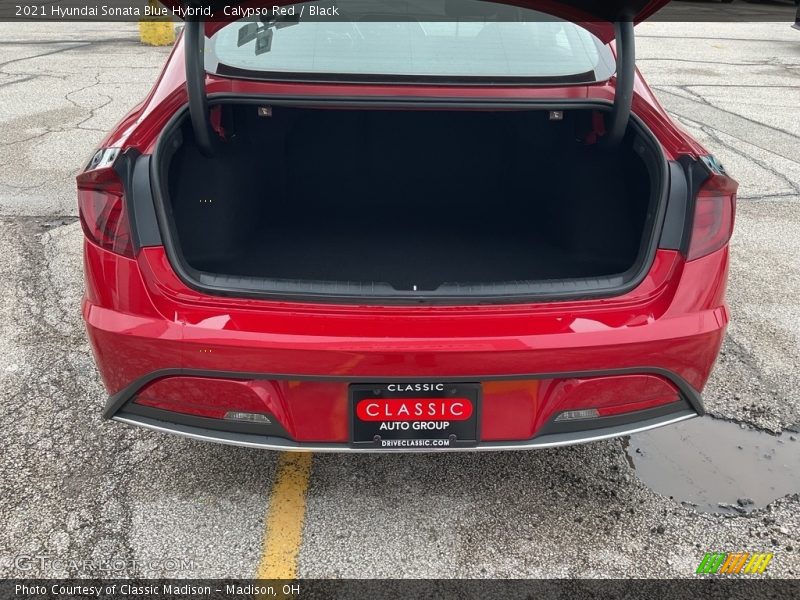 Calypso Red / Black 2021 Hyundai Sonata Blue Hybrid