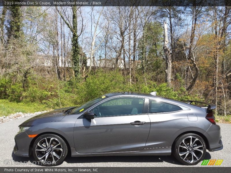 Modern Steel Metallic / Black 2019 Honda Civic Si Coupe