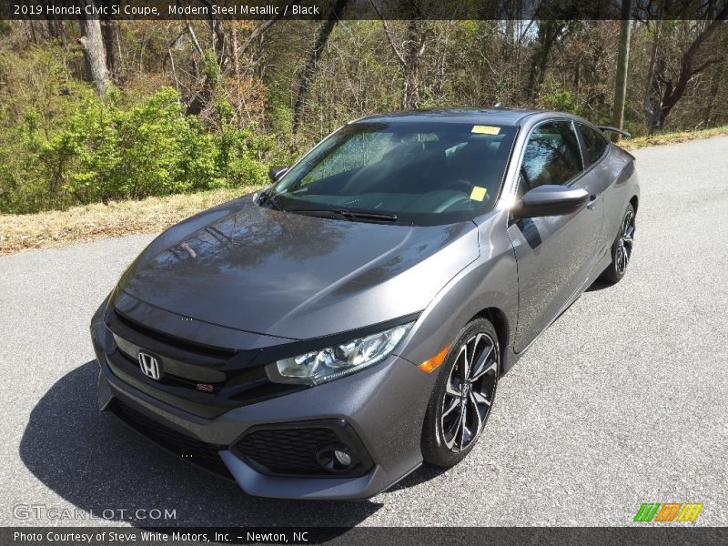 Modern Steel Metallic / Black 2019 Honda Civic Si Coupe
