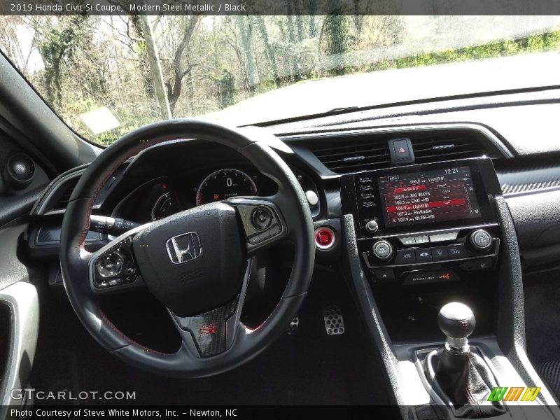 Modern Steel Metallic / Black 2019 Honda Civic Si Coupe