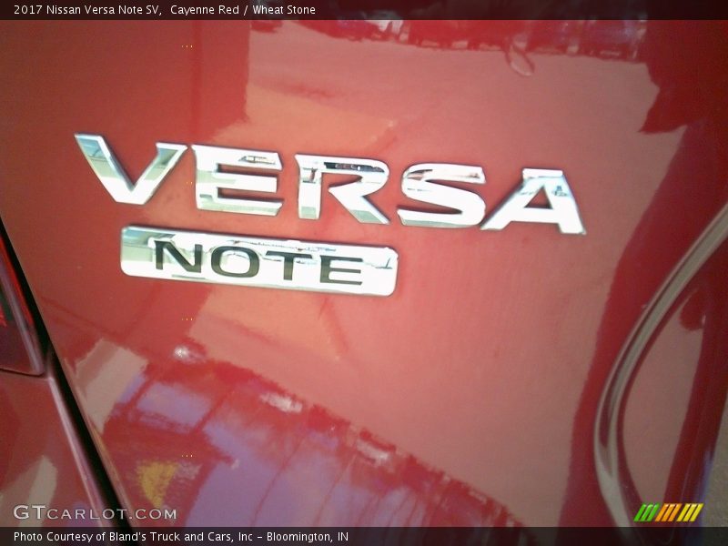 Cayenne Red / Wheat Stone 2017 Nissan Versa Note SV