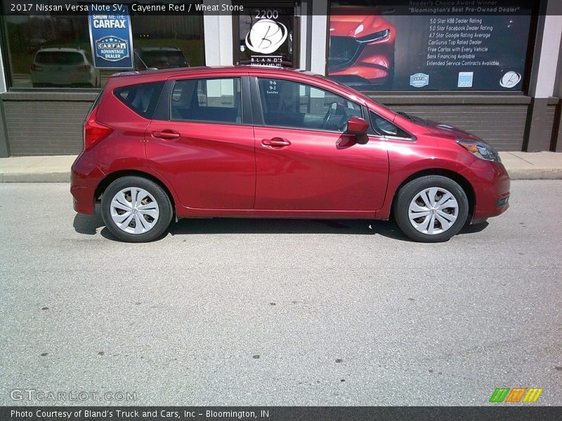 Cayenne Red / Wheat Stone 2017 Nissan Versa Note SV