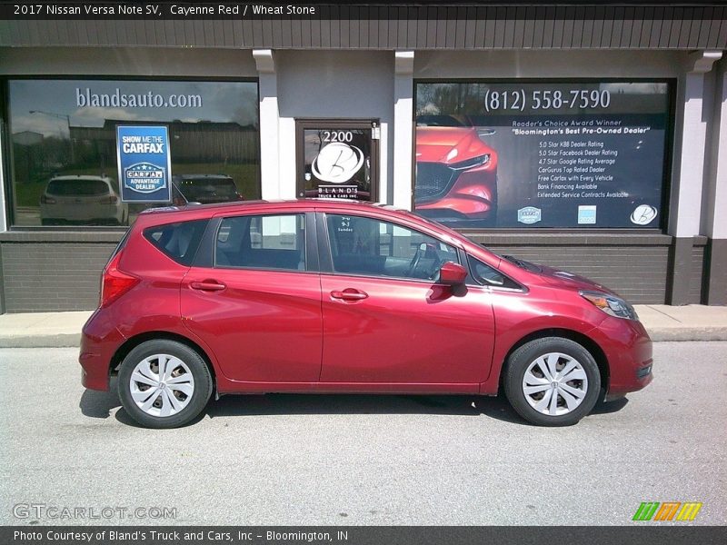 Cayenne Red / Wheat Stone 2017 Nissan Versa Note SV