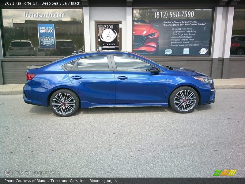 Deep Sea Blue / Black 2021 Kia Forte GT