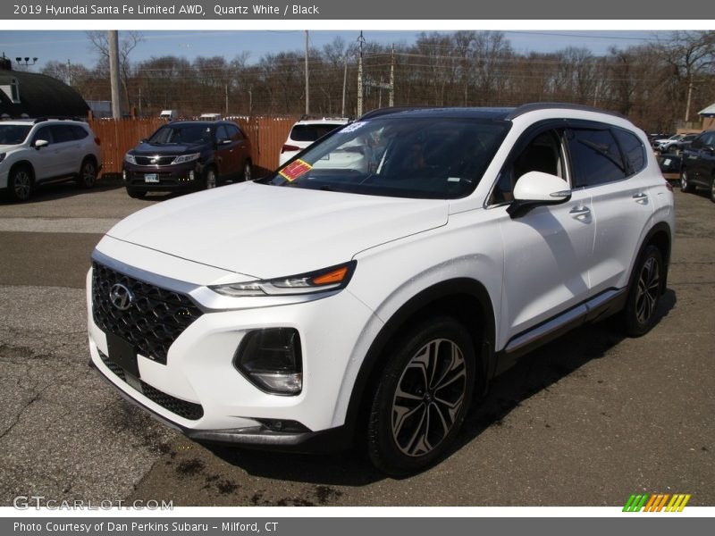 Quartz White / Black 2019 Hyundai Santa Fe Limited AWD