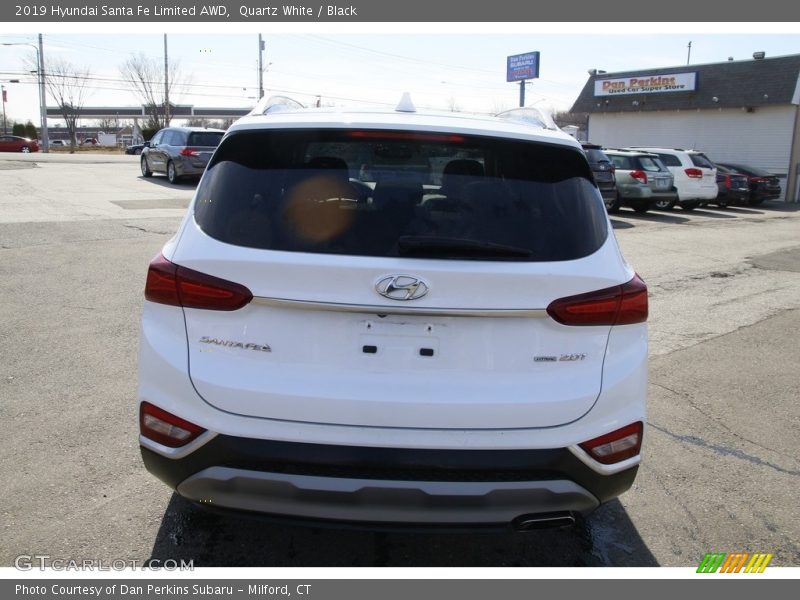 Quartz White / Black 2019 Hyundai Santa Fe Limited AWD