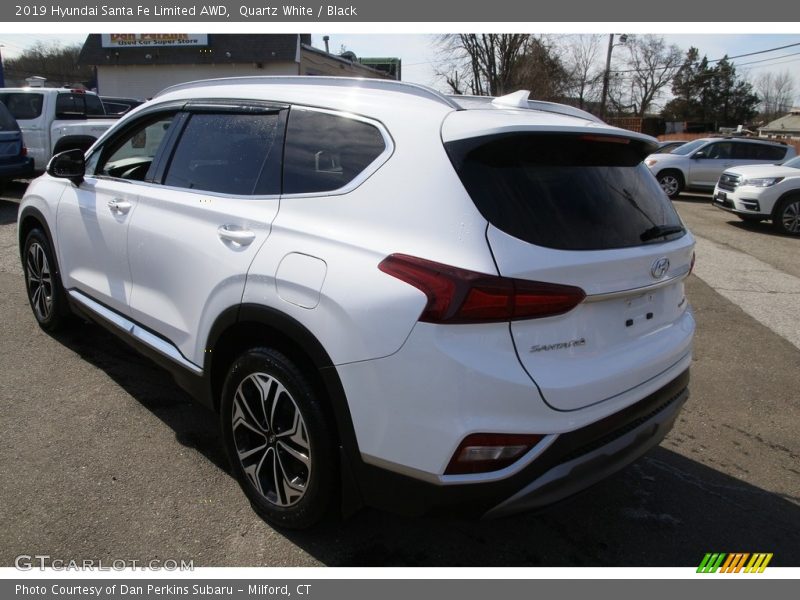 Quartz White / Black 2019 Hyundai Santa Fe Limited AWD