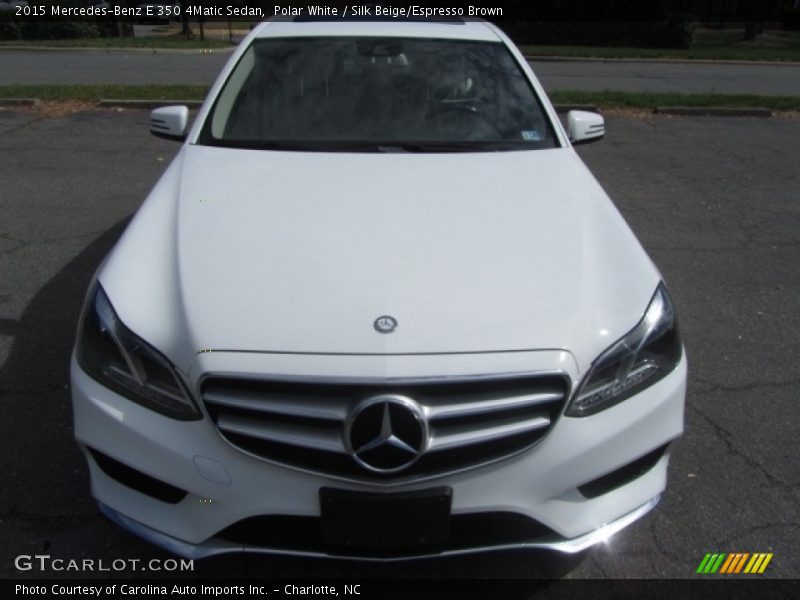 Polar White / Silk Beige/Espresso Brown 2015 Mercedes-Benz E 350 4Matic Sedan