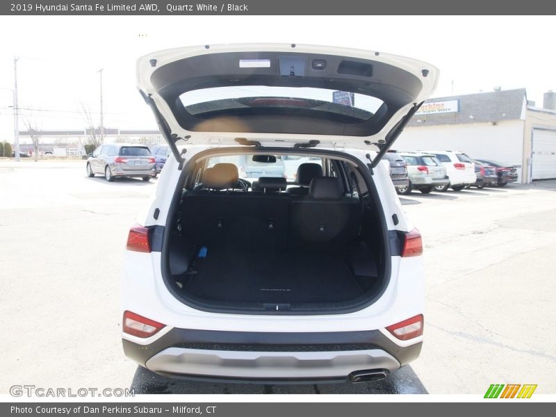 Quartz White / Black 2019 Hyundai Santa Fe Limited AWD