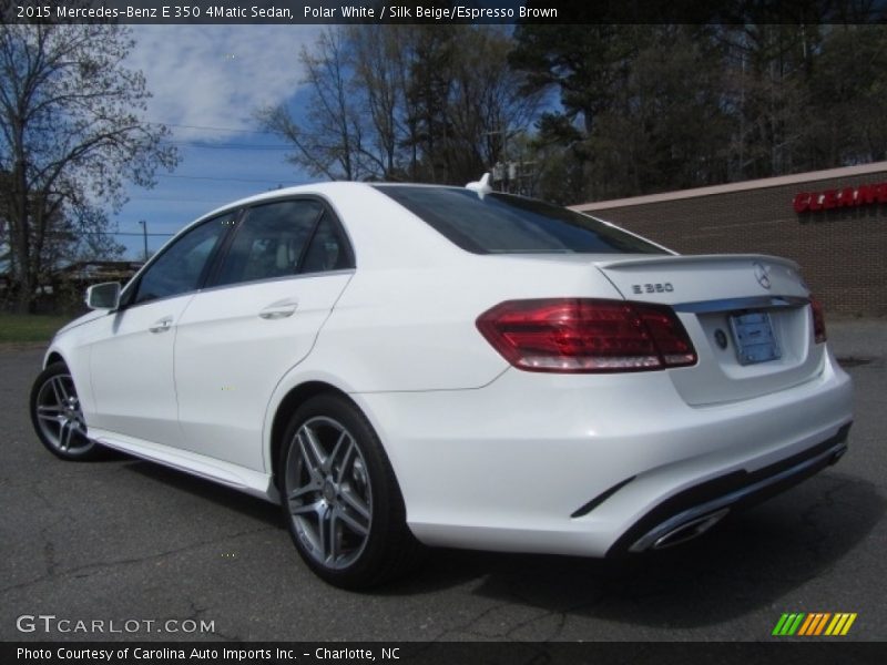 Polar White / Silk Beige/Espresso Brown 2015 Mercedes-Benz E 350 4Matic Sedan